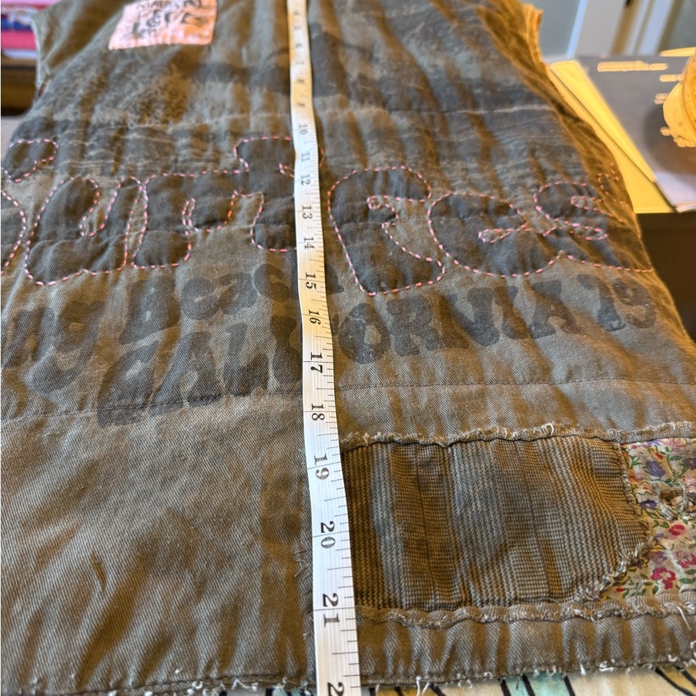 Magnolia Pearl Green Surf Fest Vest with Graphic Print and Embroidery - Picture 5 of 5